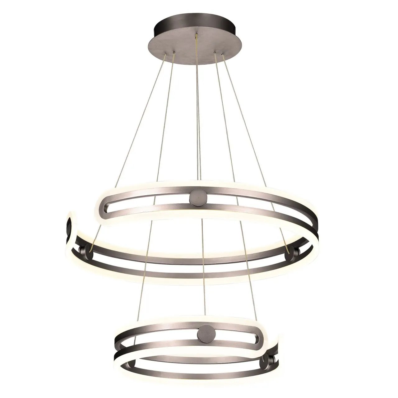 Kiara, nowoczesna lampa wisząca, kawowa, LED, 3000K, ściemnialna, MD17016002-2A COFFE